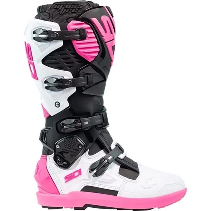 Sidi Crossfire 3 SRS Zwart Wit Roze Crosslaarzen - Laars