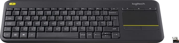 Logitech K400 Plus - Draadloos Toetsenbord - Geïntegreerd Touchpad - AZERTY FR - Zwart