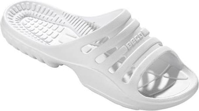 BECO Heren Badslippers - Wit - Maat 41