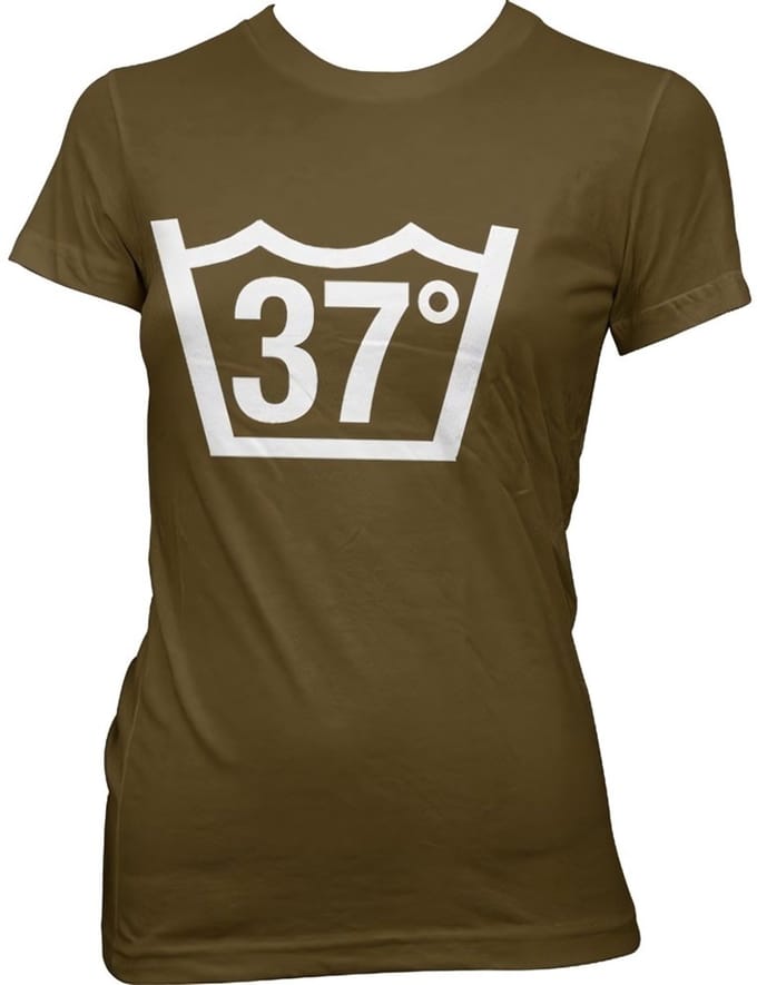 Hybris 37 Celcius Girly Tee dames-T-shirt bruin