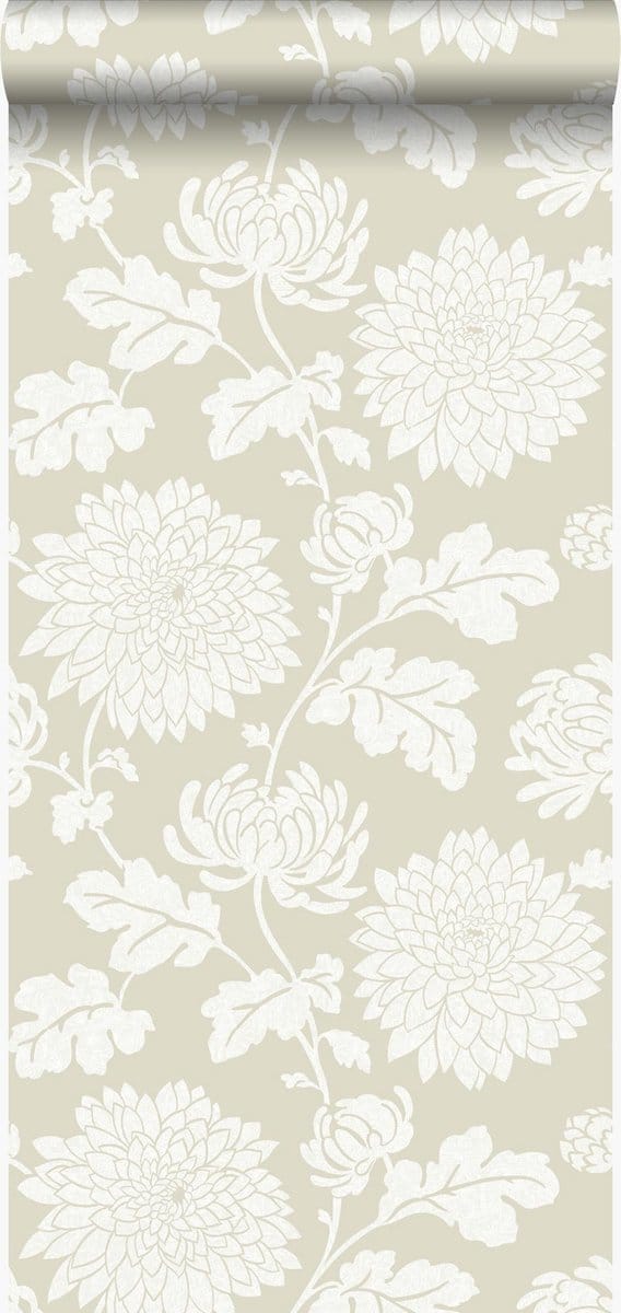 Origin Wallcoverings behang bloemen beige - 53 cm x 10.05 m - 326147