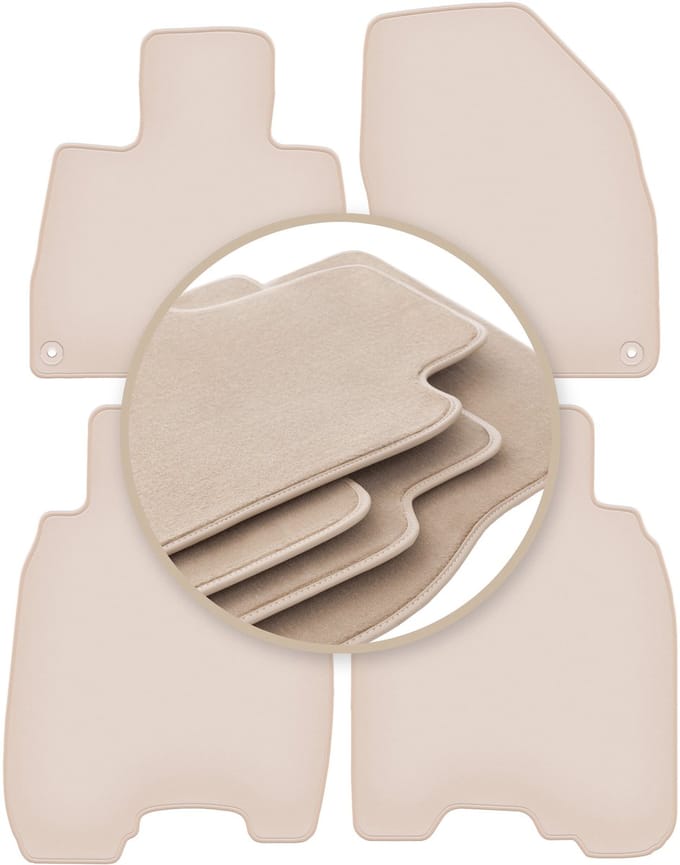 PREMIUM beige vloermatten voor: Honda Civic VIII (UFO) hatchback 2006-2012