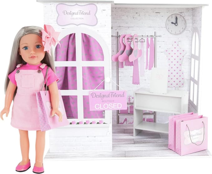 Chad Valley Designafriend Houten Boutique Playset - Poppenwinkel - 3+ jaar