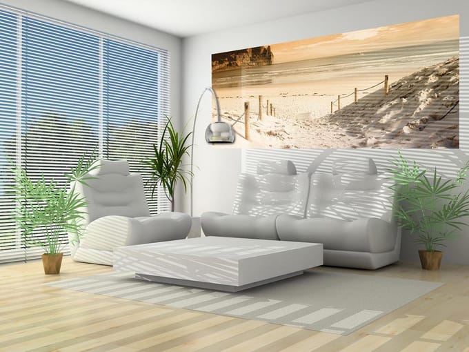 Beach Path Nature Sea SandCliff Photo Wallcovering