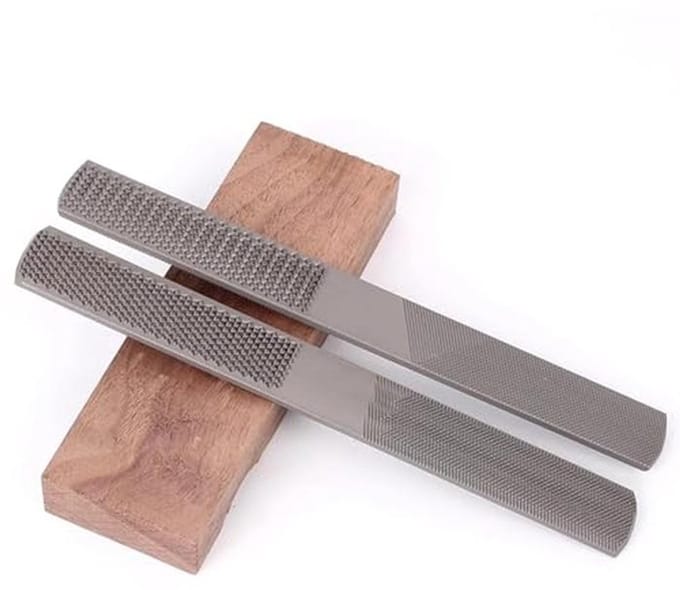 4-in-1 Halfronde Platte Rasp - Koolstofstalen Handrasp voor Hout, Metaal en Leer