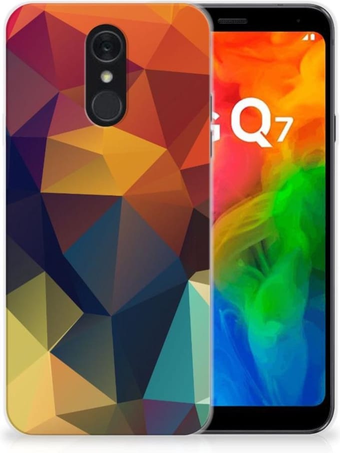 LG Q7 TPU Hoesje Polygon Color