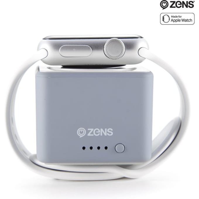 ZENS Qi Apple Watch Powerbank 1300mAh - Grijs