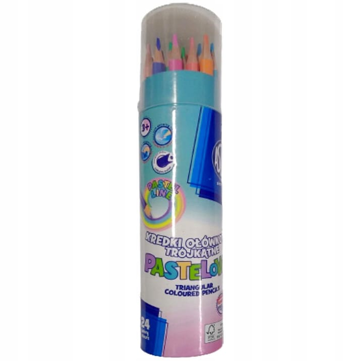 Astra Pastel Kleurpotloden Driehoekig - 24 Kleuren