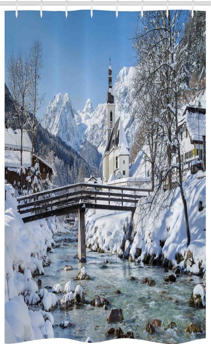 ABAKUHAUS Winter – Douchegordijn Panorama – 120x180 cm