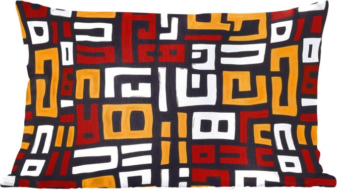 Sierkussens - Kussentjes Woonkamer - 60x40 cm - Abstract - Patroon - Rood