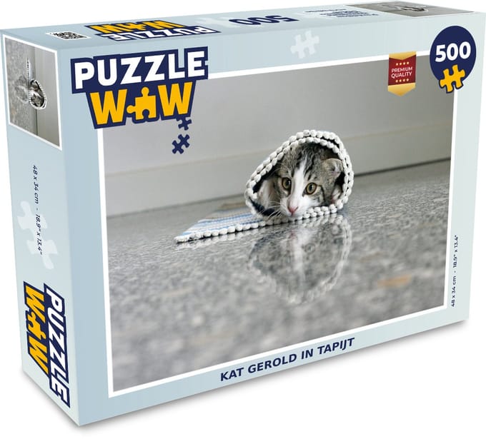 Puzzel Kat - Tapijt - Vloer - Legpuzzel - Puzzel 500 stukjes