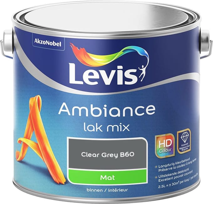 Levis - Ambiance Lak Mat Mix - Clear Grey B60 - Mengverf - 2,5 L