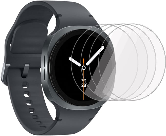 ChiGuard Screenprotector 4x geschikt voor Samsung Galaxy Watch 8 40mm Screenprotector - Beschermglas - Curved - GuardCover