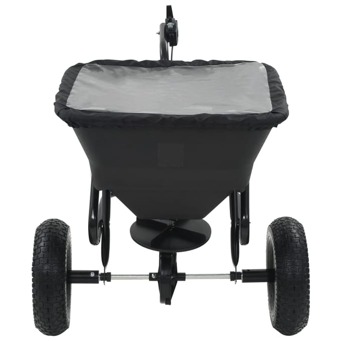 vidaXL - Strooiwagen - sleepmodel - 45 - L - 125x74x79 - cm - PVC - en - staal