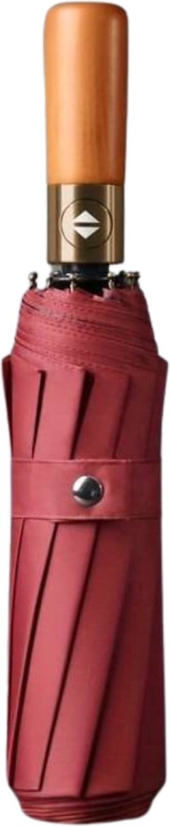 Nivard Windproof Paraplu - Opvouwbaar - Moderne Stormparaplu - Stormproef - Automatisch Uitklapbaar - Umbrella - Rood