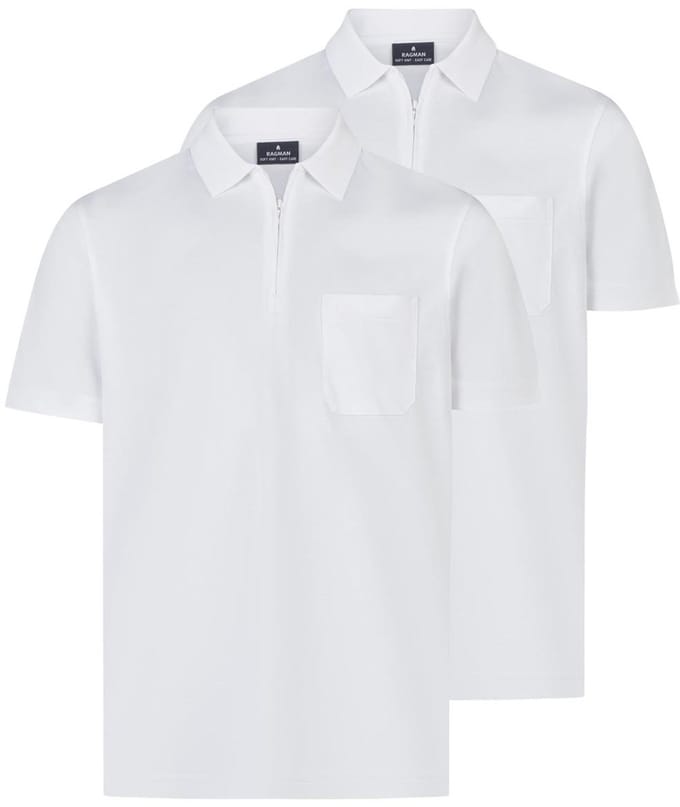 RAGMAN Heren poloshirt 2 pack Basic