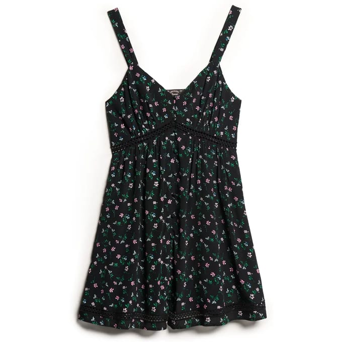 Superdry - Cami jurk met V-hals en kanten afwerking - Dames - Jurken