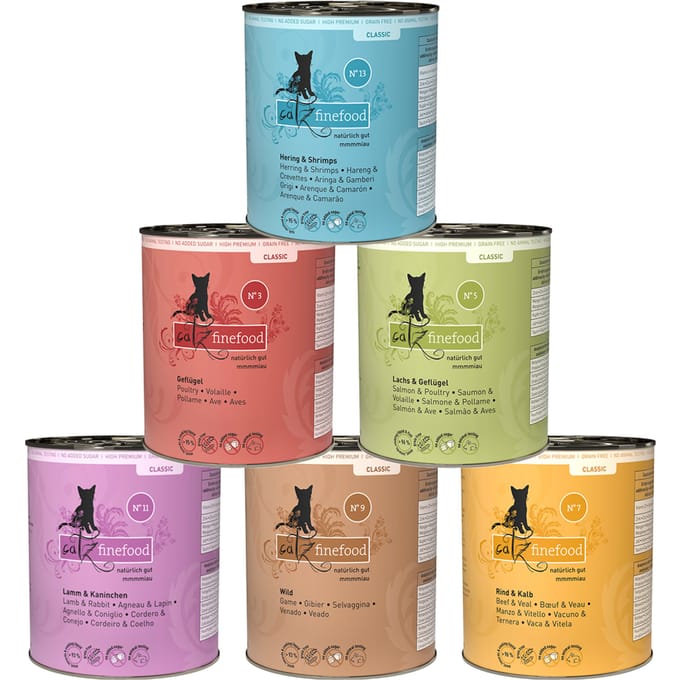 6x800g Proefpakket catz finefood Kattenvoer