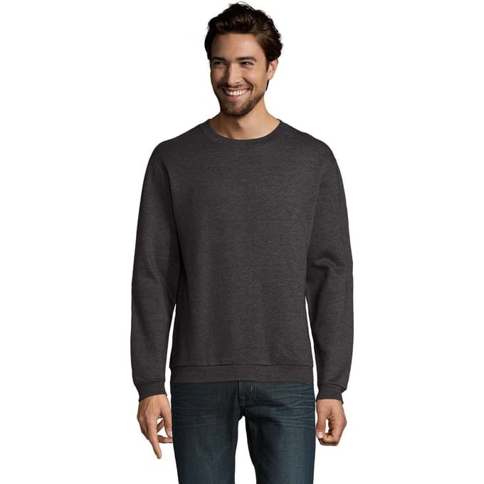 SOLS Heren Spider Ronde Hals Sweatshirt (Houtskoolmelange)