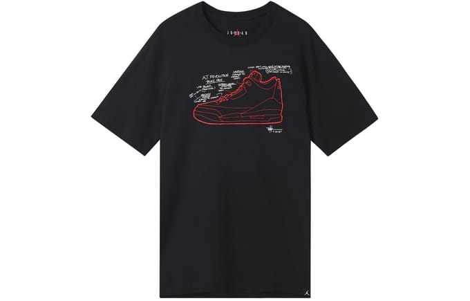 T-shirts Jordan Homme Noir Col Rond Coupe Droite Modérée S black