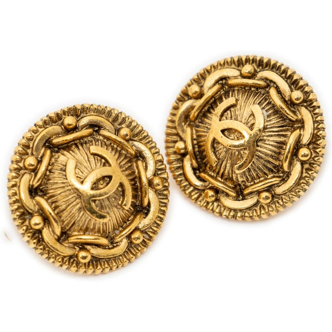CC Round Clip On Earrings   oorbellen