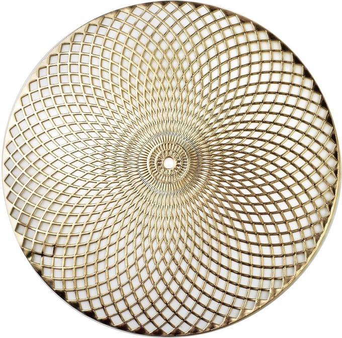 Allesken - Set van 4 placemats/tafelmat/onderlegger - rond 38cm - Goud