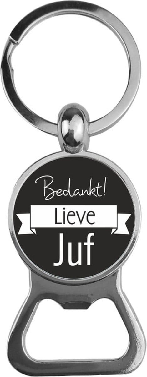 Bieropener Glas -  Bedankt Lieve Juf