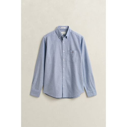 overhemd blauw Gant regular fit borstzak button down boord