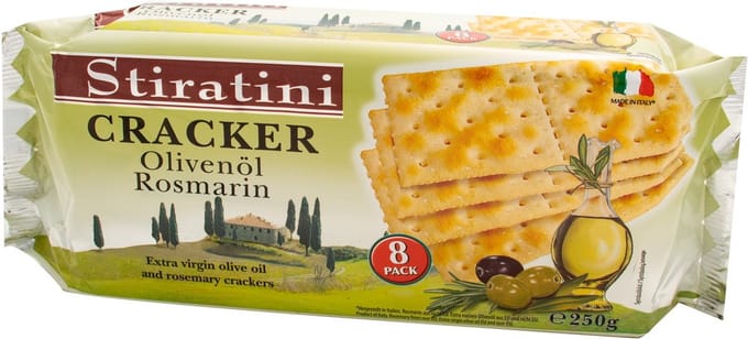 Stiratini Crackers met Olijfolie en Rozemarijn 250 g
