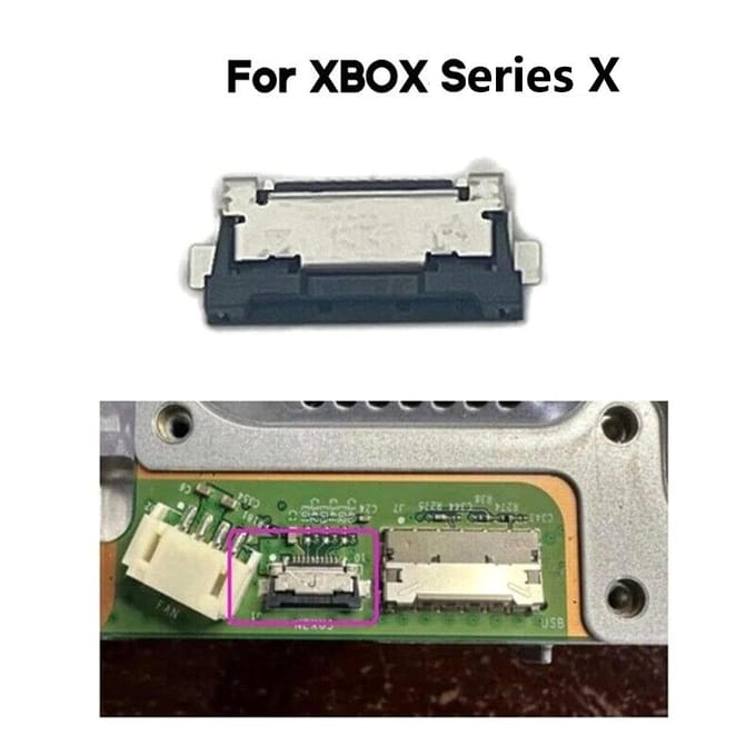 Nieuw Eject Button Flex Cable Connector Socket Reparatieonderdeel voor Xbox Series X Powe white