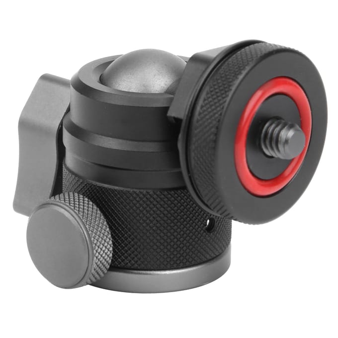 VELEDGE M4 14 Inch Schroef Mini Aluminiumlegering Cold Shoe Balhoofd voor Camera Telefoon black