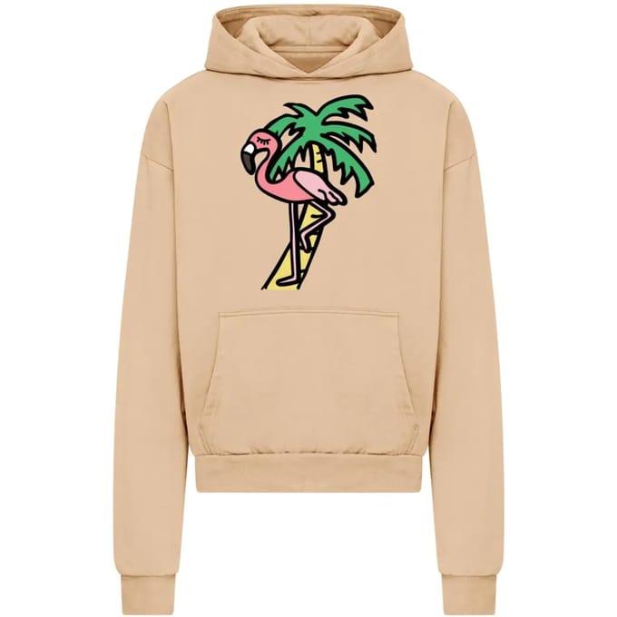 Mister Tee - Flamingo Hoodie/trui - S - Beige