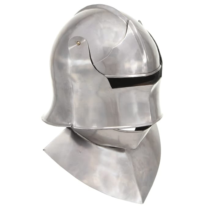 vidaXL - Ridderhelm - middeleeuws - replica - LARP - staal - zilverkleurig