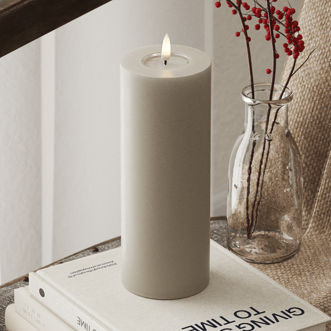 Deluxe Homeart - Led Kaars Zand 7,5 x 20 cm