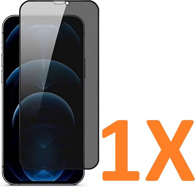 Screenprotector Glas - Privacy Tempered Glass Screen Protector Anti-Spy - 1x Geschikt voor: Apple iPhone 12 Mini (5.4inch)