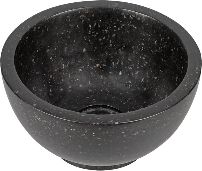 Differnz River waskom - 23x23x12cm - terrazzo zwart
