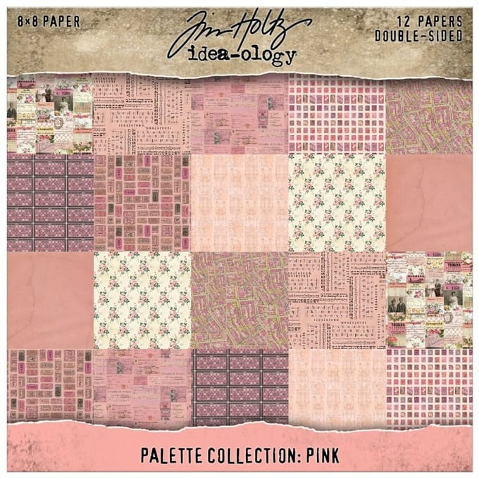Tim Holtz idea-ology Palette collection pink 8x8 inch