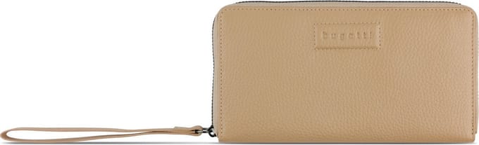 Bugatti Elsa Portemonnee RFID-bescherming Leer 19 cm - Dames - Horizontaal - sand