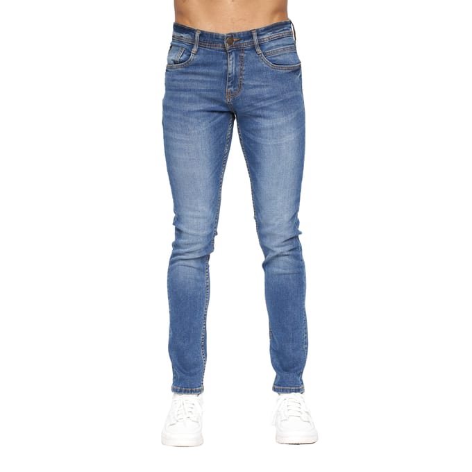 Duck and Cover Heren Maylead Slim Jeans (Stone Wash)