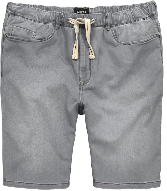 Men Plus - Heren - Superstretch jeansbermuda - Grijs denim - Maat 7XL