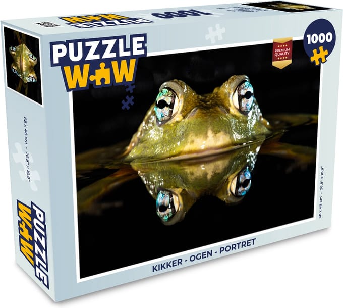 Puzzel Kikker - Ogen - Portret - Legpuzzel - Puzzel 1000 stukjes volwassenen
