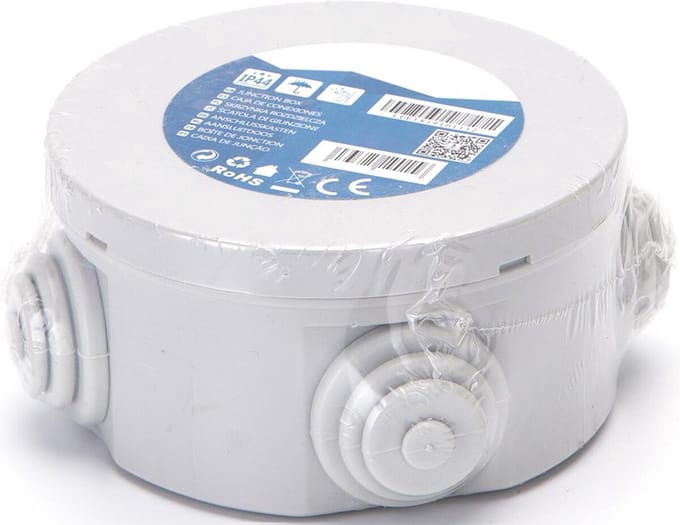 Lasdoos - Kabeldoos - Rond - Opbouw - 80x40mm - IP44 - Grijs