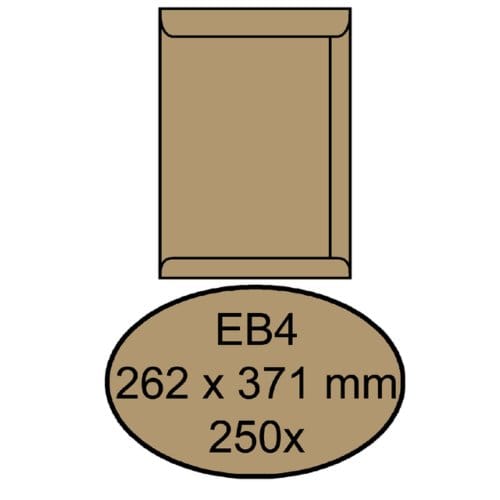 Envelop Quantore akte EB4 262x371mm bruinkraft 250 stuks