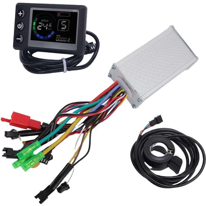 Elektrische Controller Kit voor Scooter Fiets Waterdicht Borstelloze Motor 36V48V 17A 3 Modi met LCD black