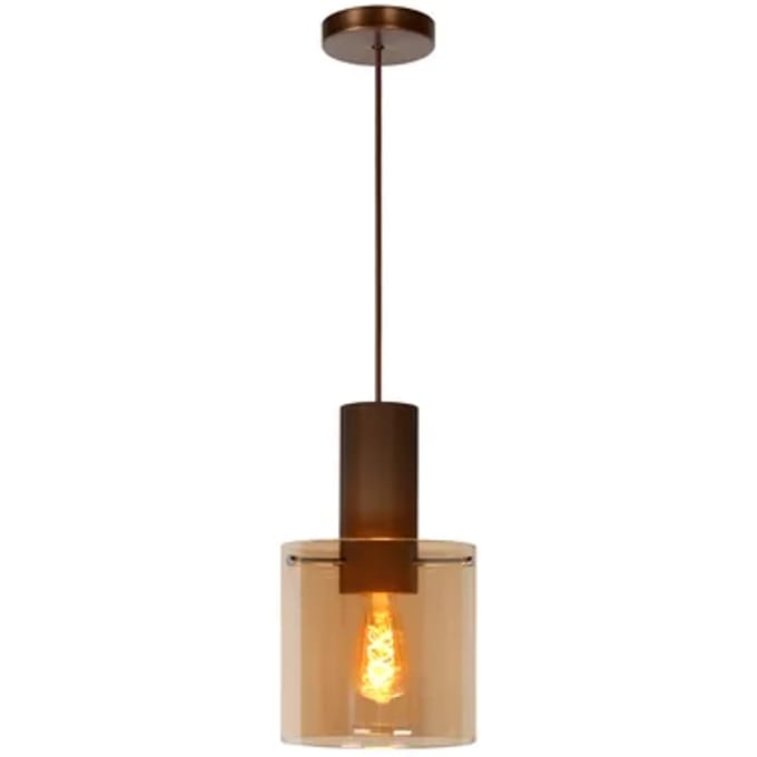 Lucide TOLEDO - Hanglamp - Ø 20 cm - 1xE27 - Amber