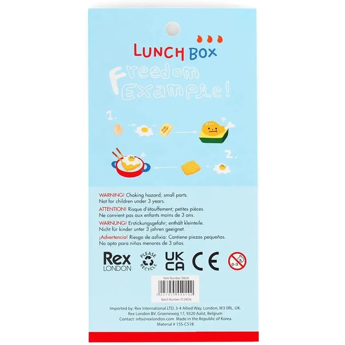 3D opblaasbare stickers brooddoos Rex London