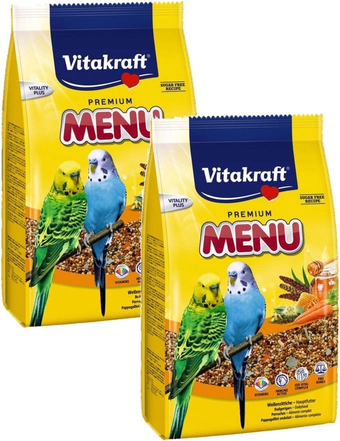 Vitakraft Parkieten Premium Menu - Vogelvoer - 2 x 1 kg