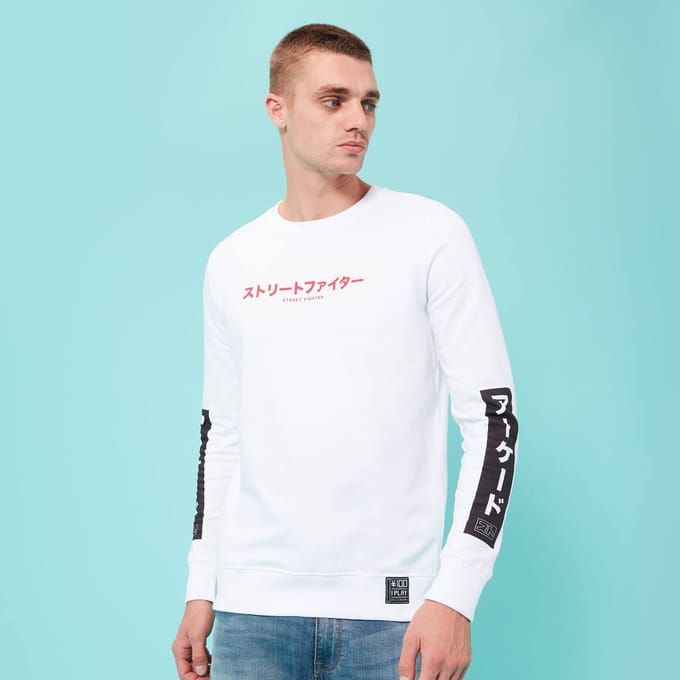 Street Fighter Arcade Line Up unisex trui - Wit - M - Wit