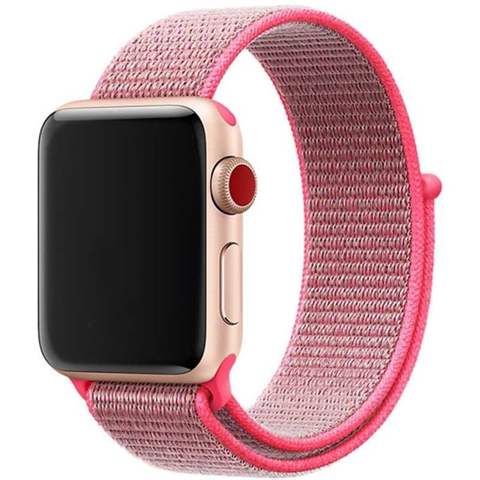 2+1 | Apple Watch Bandje Osvo - Geweven - Nylon - Roze