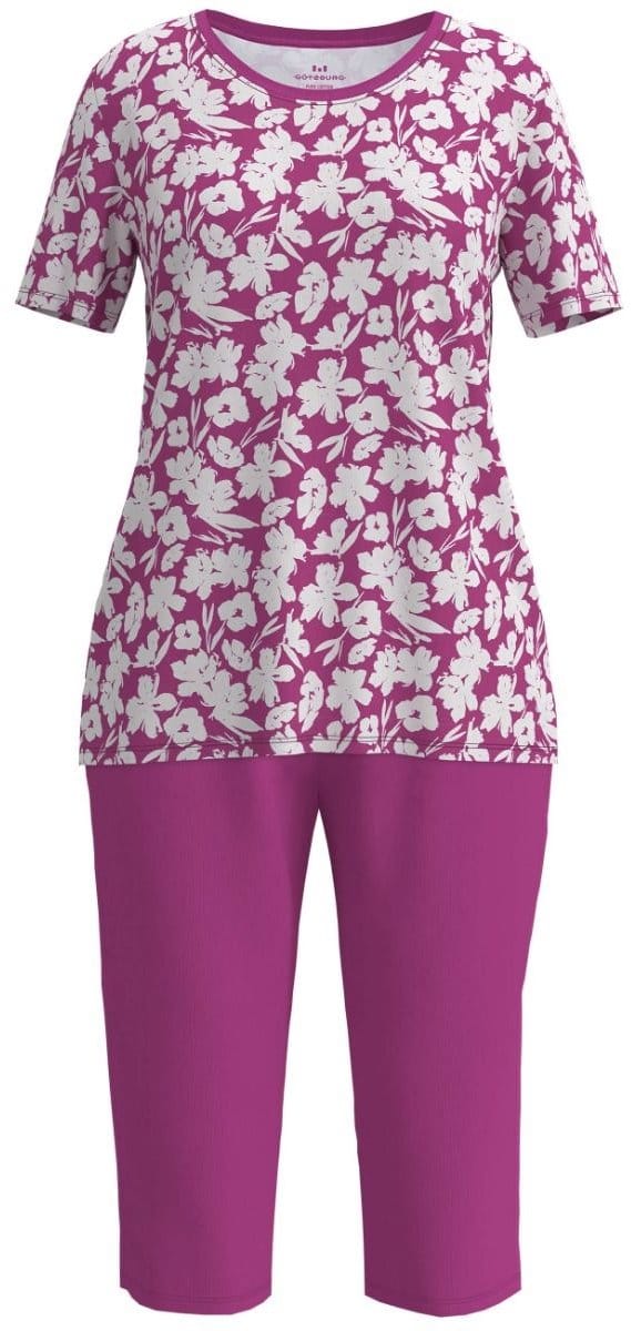 Gotzburg dames Capri Pyjama 250272 425 rot-mittel-allover-40